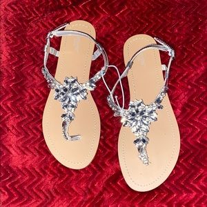 Beaded sandals from David’s bridal